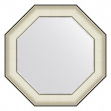 EvoForm mirror in the baguette frame, 78 mm, 59x59 cm, color white skin with chromium