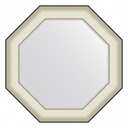 EvoForm mirror in the baguette frame, 78 mm, 59x59 cm, color white skin with chromium