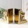 Book holders ceramics "Elephants" set 2 pcs gold 14.5x9x18 cm