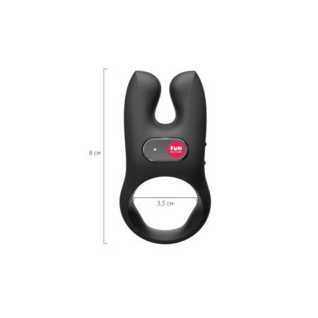 Ring Erective Fun Factory Nos with vibration, silicone, black, 8 cm-5