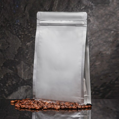 Zip-Lock PP package, with a flat bottom, metallized 14 x 24 cm