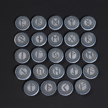 Runes for fortune telling "Scandinavian", 25pcs, leather-1