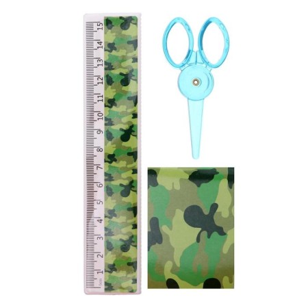 Table of Table Children's "Militari" (stand+2 pencil+ruler+sharpener+eraser+notebook 8 sheets+scissors)-3
