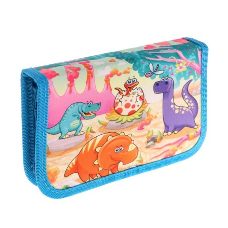 School "Dinosaurians", 13 x 19.5 cm, with a zipper, 1 section, with filling, fabric-2