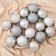 Set of balls plastic D-8 cm, 16 pcs "Winter chic" silver
