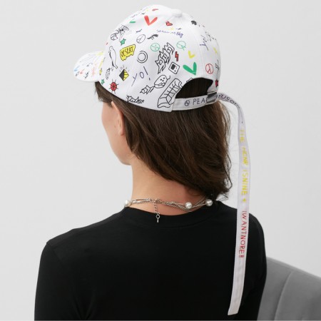 Men's cap minaku "yee" color white, river 58-7