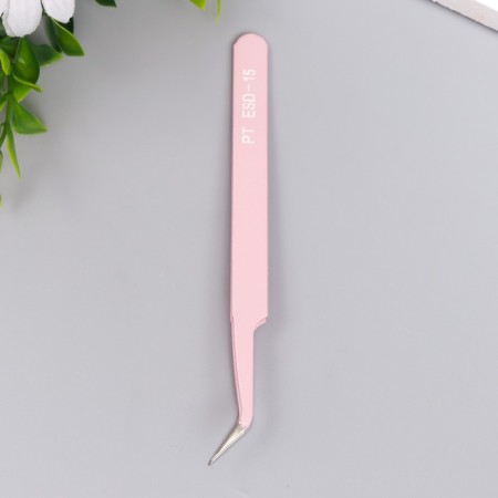 Pinzet for creativity direct "marshmallow-pink" curved 12.1x1 cm-1