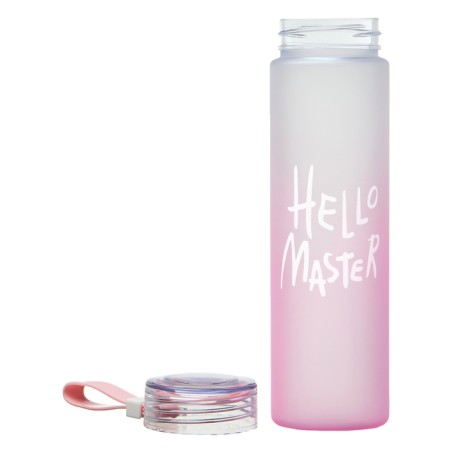Water bottle, 500 ml Hello Master, 22 x 6 cm, pink-1