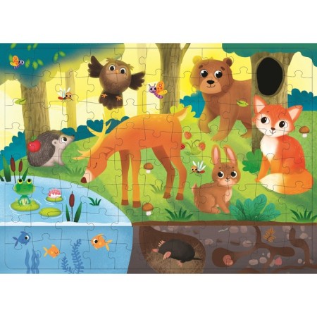 Puzzle with a flashlight "On the forest edge", 63 details-1