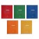 Notebook 18 sheets in a cage plain "Classic Linovka", cover coated paper, VD-LK, OFSET block, mix