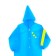 Children's raincoat with reflective elements, blue color (120-160 cm)