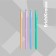Ballic Handle Erichkrause Slim Stick "Pastel Bloom", needle node 0.7 mm, blue, subtle design Soft Touch, mix