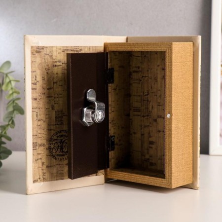 Safe wood book "Our family values" 17x11x5 cm-2