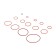 Sealing ring, 15 types, thickness 1 mm, set 250 pcs