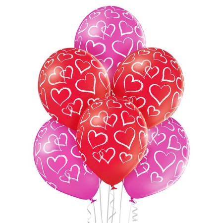 Shar Latex 14 "Heart with chalk", silkography, set of 25 pcs.