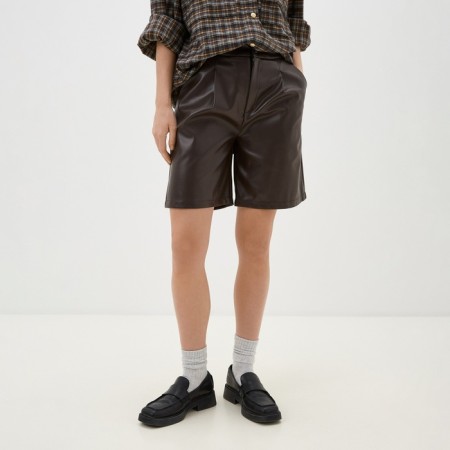 Women leather shorts MIST BAS, p. 48, brown