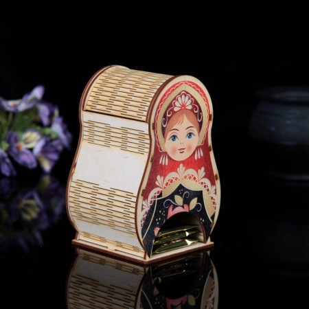 Tea house "Matryoshka" with UV seal, 10x10.5x16cm-2