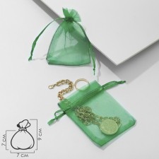 Gift bag, 7 × 9, dark green color