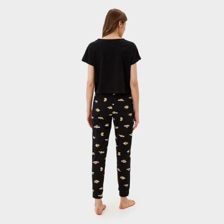 Female pajamas (T -shirt and trousers) KAFTAN EGG p. 48-50, black-1