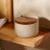 Bank for storing bulk products SL Home "Stun Forest", 350 ml, 7.5 × 16 cm, ceramic, white color