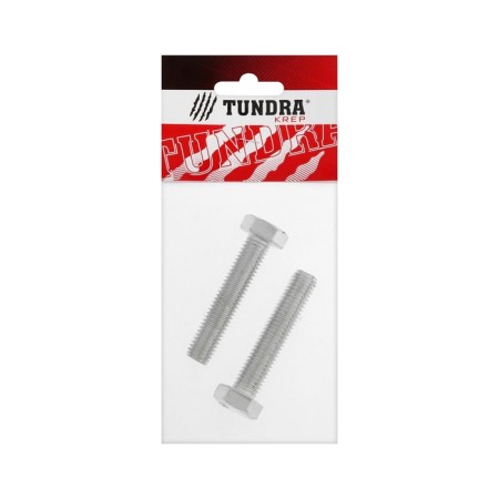 Bolt "Tundra Krep", with a hexagonal head, galvanized, Din933, M12x60 mm, 2 pcs-3