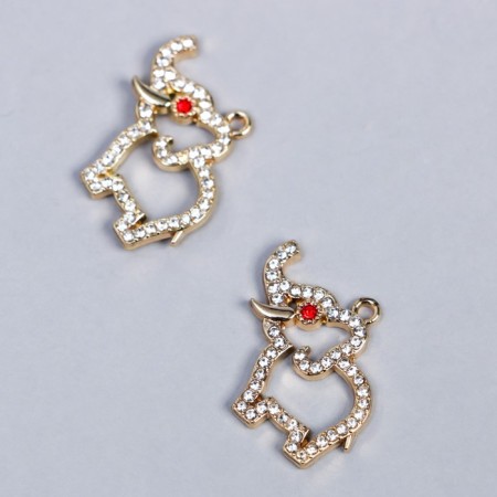 Decor for creativity Metal "Elephant" rhinestones 1.9x2.3 cm