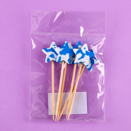 Skewers "Stars", 6 pcs., Mix color-5