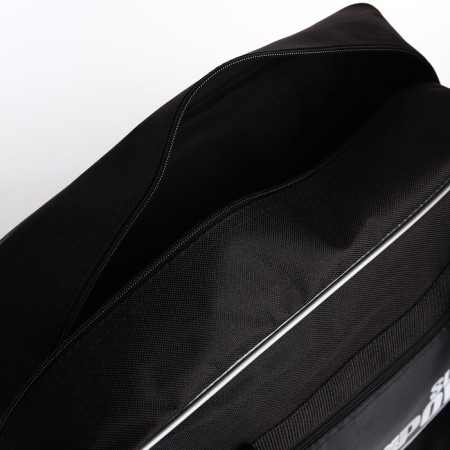 Road bag with lightning, with an increase, external pocket, long belt, black color-4