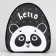 Baby backpack for the girl "Panda", rn. 23x20.5 cm