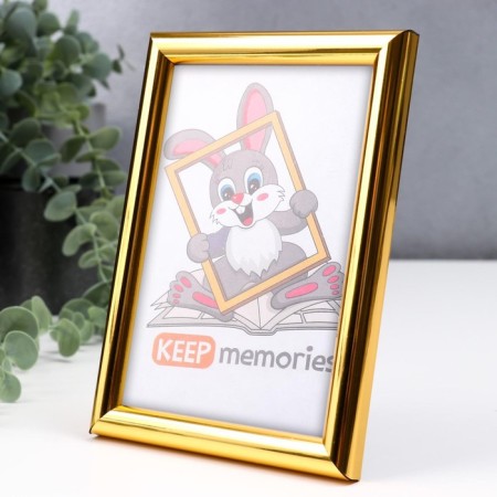Photo frame plastic 10x15 cm 111 gold-1