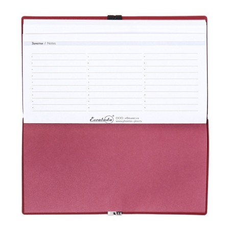 The weekly dated 2025, Escalada, 175 x 95 mm, soft cover with artificial leather, 64 sheets, pancake embossing, block 70, red-16