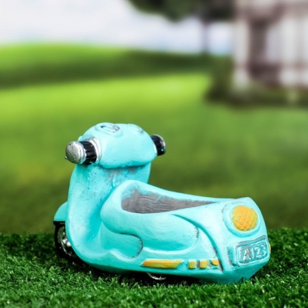 Pot "motorcycle" turquoise, 17x8.5x9cm-3