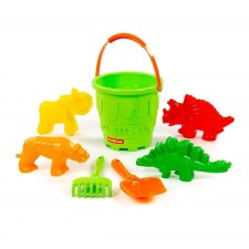 Set for playing in sand No. 527: large bucket, shovel No. 5, robberies No. 5, molds