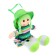 Soft toy "Doll", in a striped dress and hat, Mix color