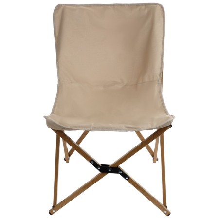 Folding tourist chair, 54x54x82 cm, beige color-1