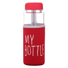 Water bottle, 500 ml, My Bottle, 19.5 x 6 cm, Czech in the kit, Red