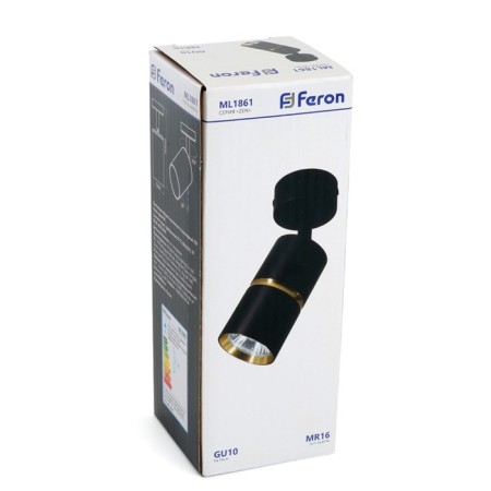 The lamp wall-flowing Feron ML1861, IP20, GU10, 35 W, 55x55x165 mm, black/gold color-8