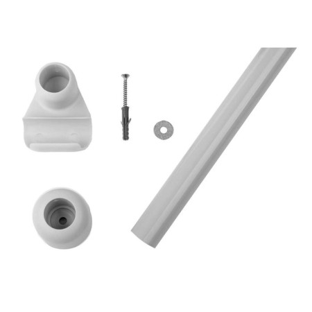 Bathroom cornice support vertical 55 cm, white color-3