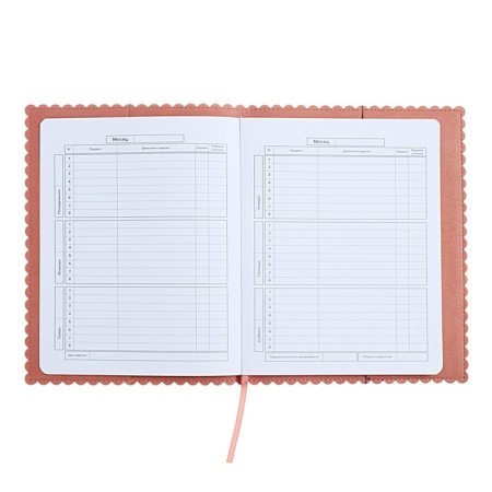 Universal Grade 1-11 Diary, 48 sheets "hare ears", soft cover of artificial leather, applique, foil embossing, figured cutting, universal cheat sheet, lies, block 80 g/m2-7