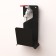 Holder for a garden hose, wall -mounted, with protection against fracture, black