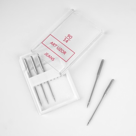 Needles for household sewing machines, for denim fabrics, No. 90/14, 5 pcs-1