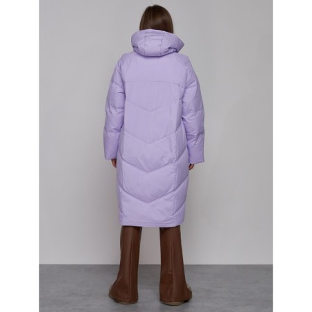 Coat insulated winter female, size 42, purple color-3