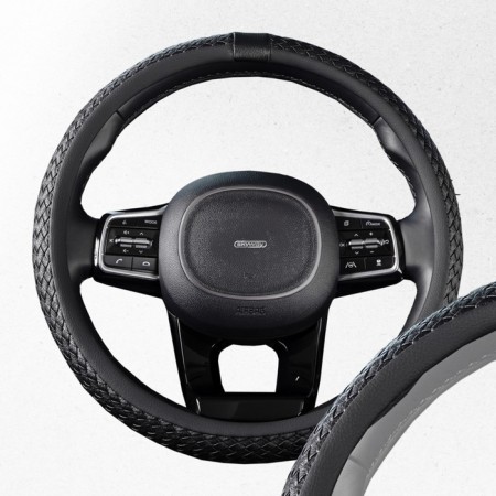 SkyWay Real-7 braid, sizes m, genuine leather, black, s01108011