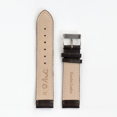 Watch strap, male, 20 mm, harness 75 mm, larynx 115 mm, genuine leather-2