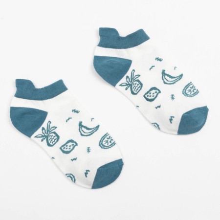 Women's socks minku "drawings", blue color, size 36-39 (23-25 ​​cm)