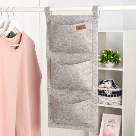 Organizer for storing the suspended Classic, 3 pockets, 31 × 67 cm, color gray mix-6