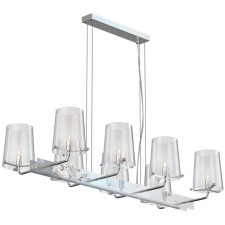 Suspension lamp Maytoni Mod040PL-08CH, G9, 8x28 W, 930x420x1300 mm, Chrome