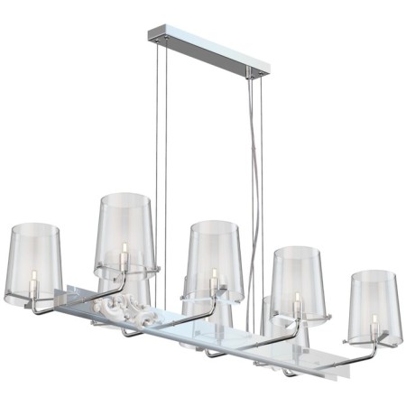 Suspension lamp Maytoni Mod040PL-08CH, G9, 8x28 W, 930x420x1300 mm, Chrome