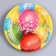 A disposal of paper dishes is a single birthday. Balloons ": 6 plates, 6 glasses