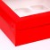 Packaging for 9 cupcakes with a window, red, 25 x 25 x 10 cm